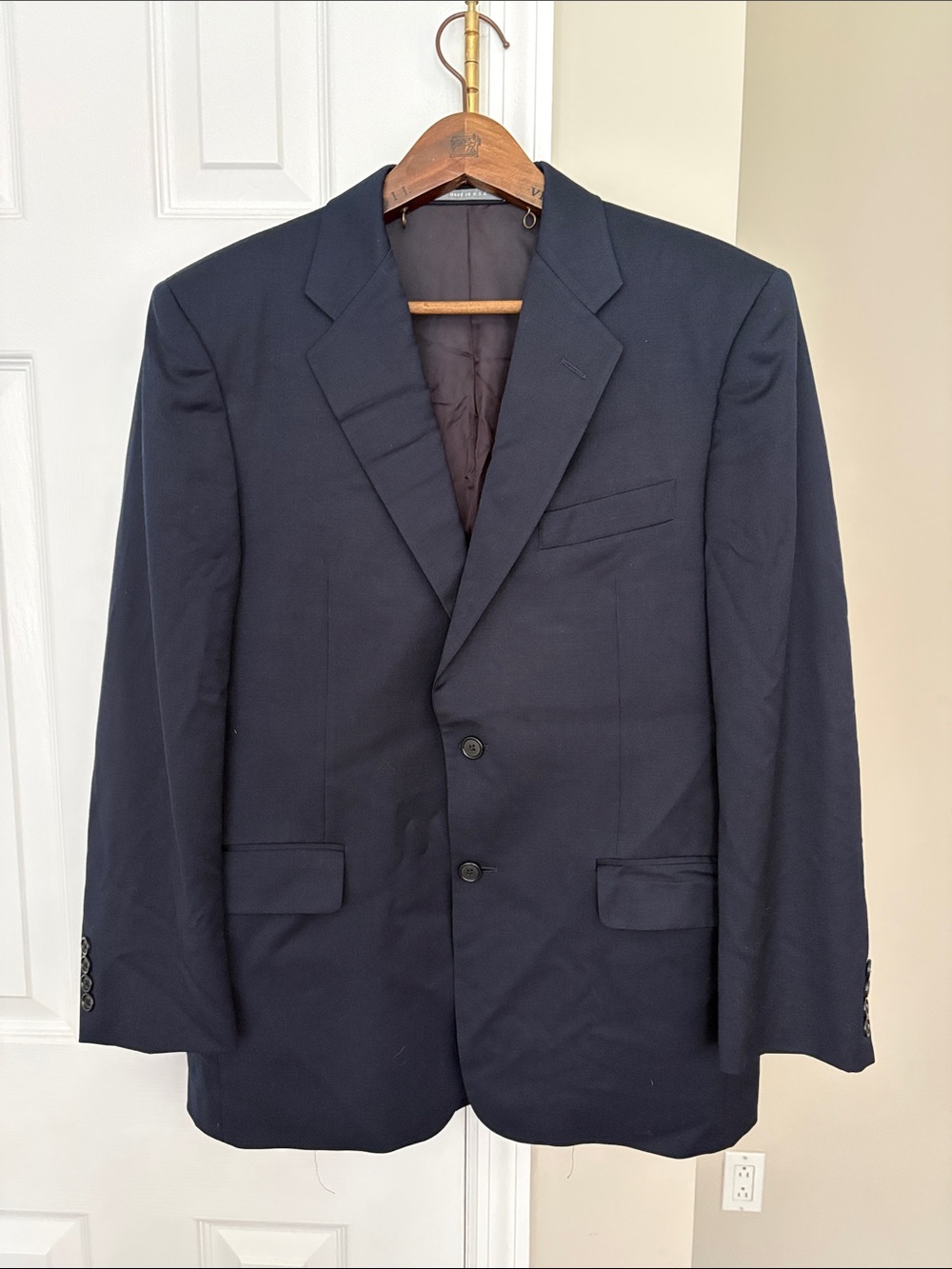 Hickey Freeman Navy Single-Breasted Men's Blazer